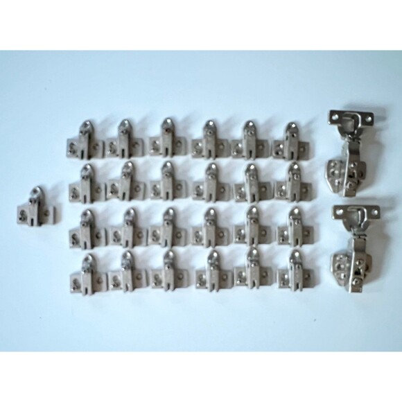 27pc Blum CLIP Top Hinge Mounting Plates Concealed Cabinet Hinges HardwareBundle - Picture 1 of 5